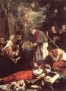 St Macarius of Ghent Giving Aid to the Plague Victims sh
